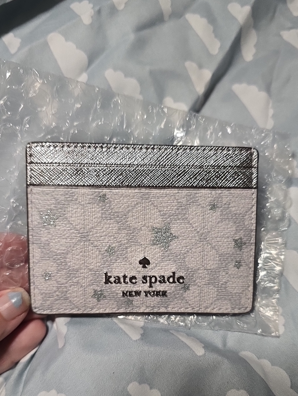 kate spade Metallic Pale Star Card Case